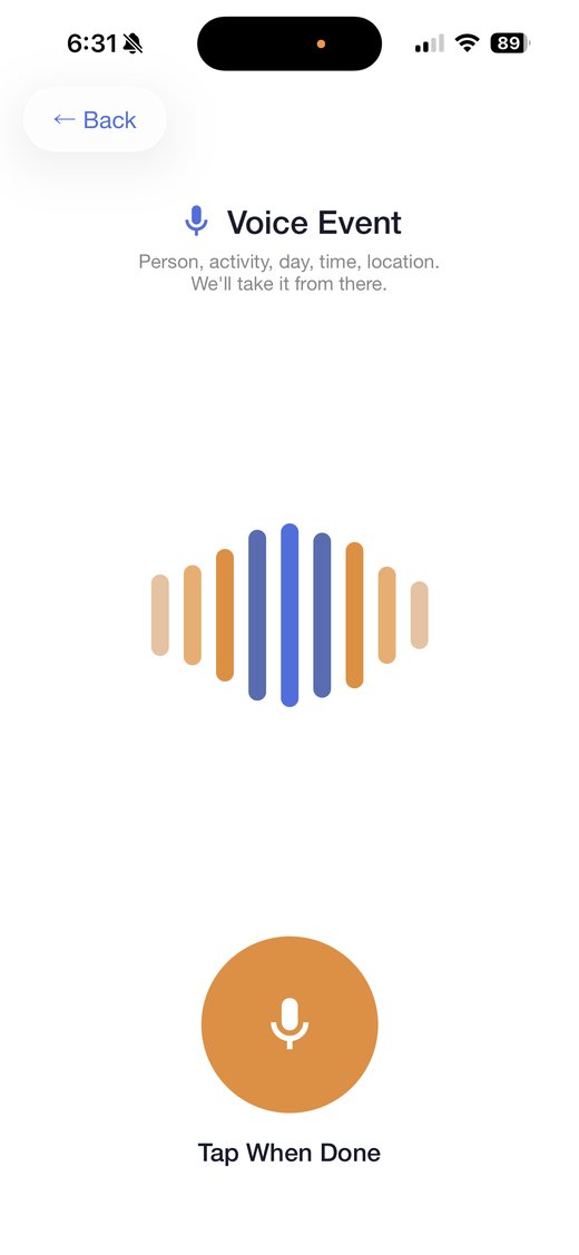 Adding an event by voice